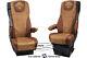 Truck Truck Seat Covers Prestige Faux Leather Brown fits DAF XF 106