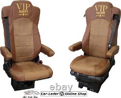 Truck Truck seat covers VIP faux leather brown fit for Mercedes Actros MP4