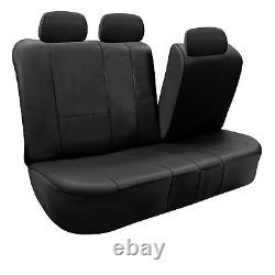 Truck Van Seat Cover with Integrated Seatbelt Black with black Floor Mats
