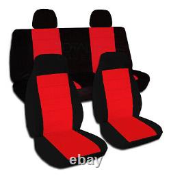 Two-Tone Car Seat Covers for ANY Car/Truck/Van/SUV/Jeep Full Set Front Rear 21CC