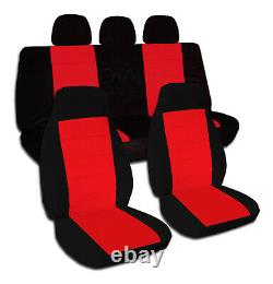Two-Tone Car Seat Covers for ANY Car/Truck/Van/SUV/Jeep Full Set Front Rear 21CC