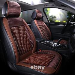 UK 1XNatural Wood Beaded Seat Cover Massaging Cool Cushion for Car Truck Brown