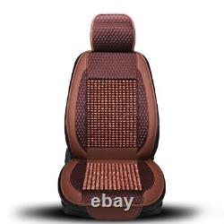 UK 1XNatural Wood Beaded Seat Cover Massaging Cool Cushion for Car Truck Brown