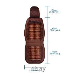 UK 1XNatural Wood Beaded Seat Cover Massaging Cool Cushion for Car Truck Brown