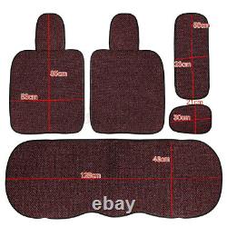 Universal Car Front/Back Seat Cover Breathable Flax Pad Mat Cushion Truck