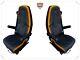 VOLVO SEAT COVERS VOLVO FH4 Black&Black + orange ECO LEATHER SEAT COVERS v-style