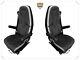 VOLVO SEAT COVERS VOLVO FH4 Black&Black + white ECO LEATHER SEAT COVERS v-style