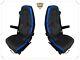 VOLVO SEAT COVERS VOLVO FH4 / FH5 Black&Black + blue ECO LEATHER SEAT COVERS