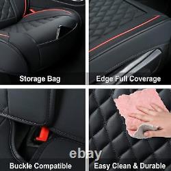 Vankerful Car Seat Covers Full Set, Universal Fit for Cars, SUVs, Trucks, Black