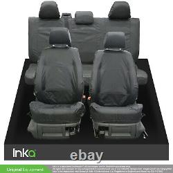 Vw Amarok Pick Up Truck Inka Front & Rear Tailored Waterproof Seat Covers Grey