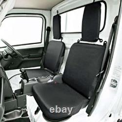 Waterproof Black Seat Covers for Japanese Kei Trucks 2 Front Set by BONFORM