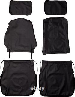 Waterproof Black Seat Covers for Japanese Kei Trucks 2 Front Set by BONFORM