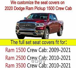 Yiertai Dodge Ram 2 Front Car Seat Covers Custom Fit 2 PCS Front/Black-Grey
